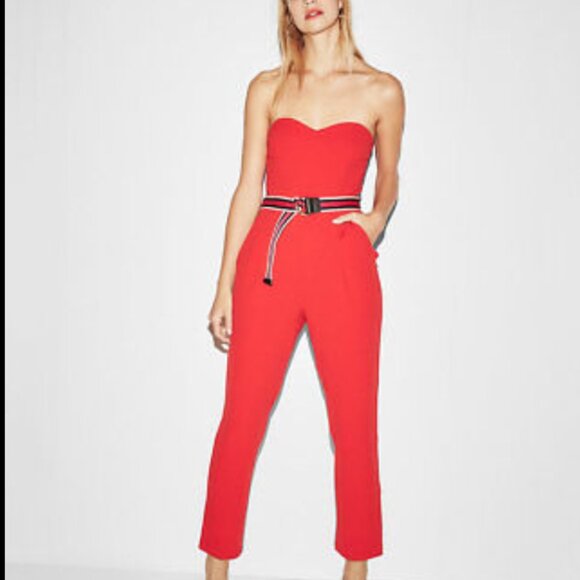 Express Sweetheart Strapless Jumpsuit - Picture 2 of 6
